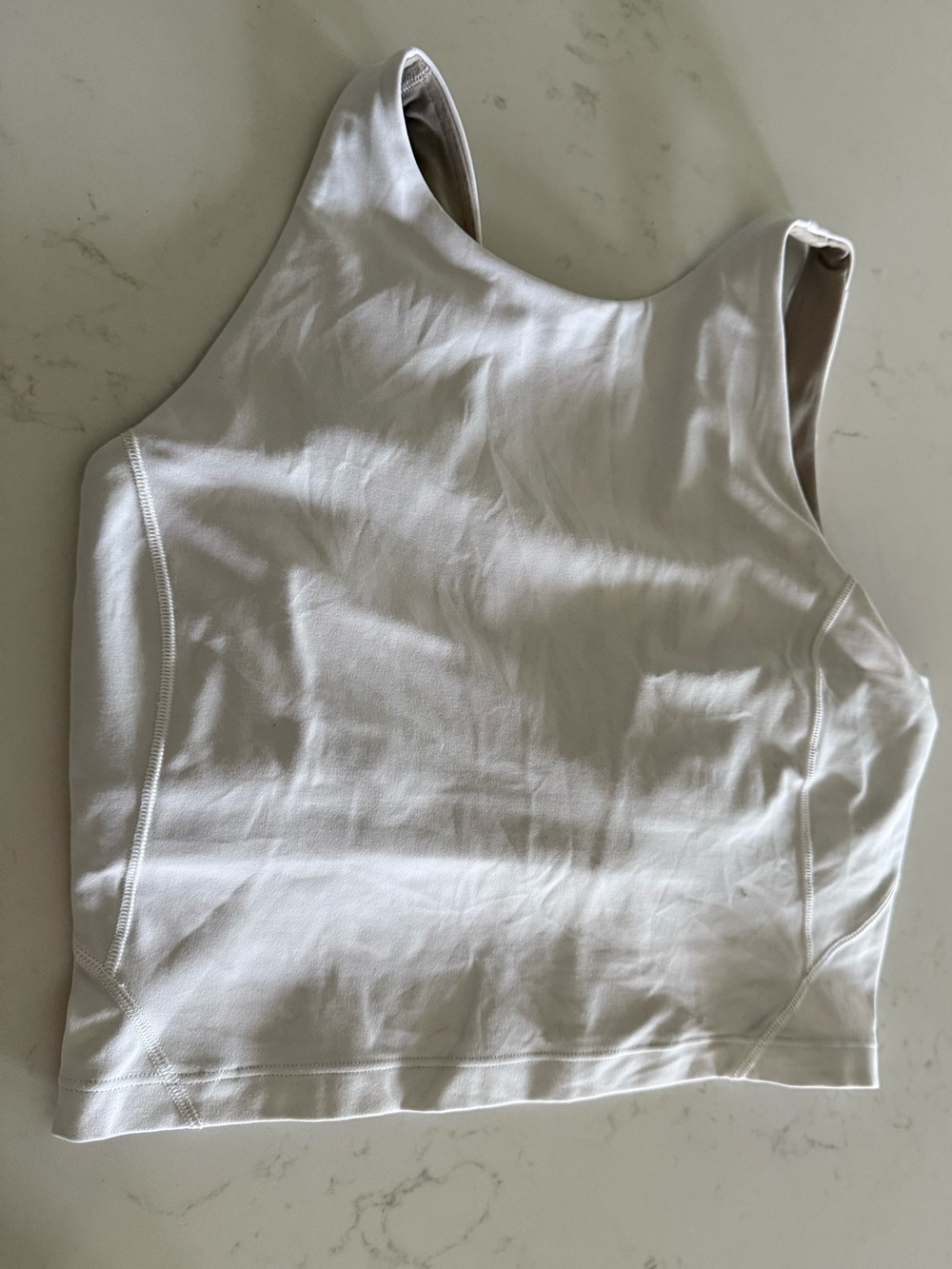 Lululemon Align Women's High Neck White Crop Tank Top